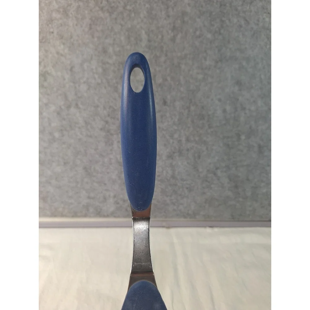 T-Fal Blue Slotted Spatula Turner Stainless Steel Made in France Kitchen Tool